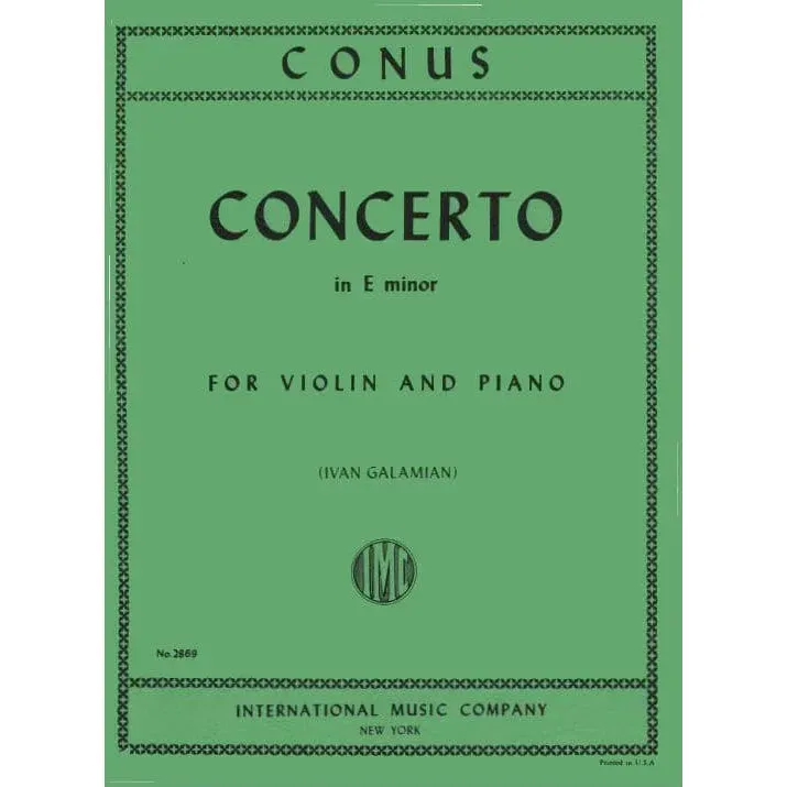 International Conus Konzert e-Moll Noten Violine Klavier Galamian