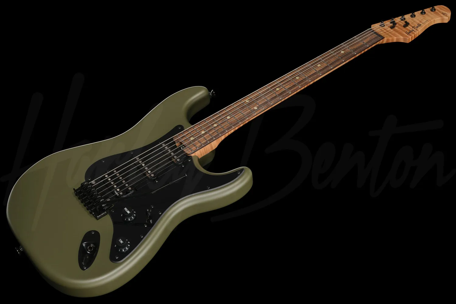 Harley Benton Deluxe ST-Modern Plus HSS MOD E-Gitarre Oliv