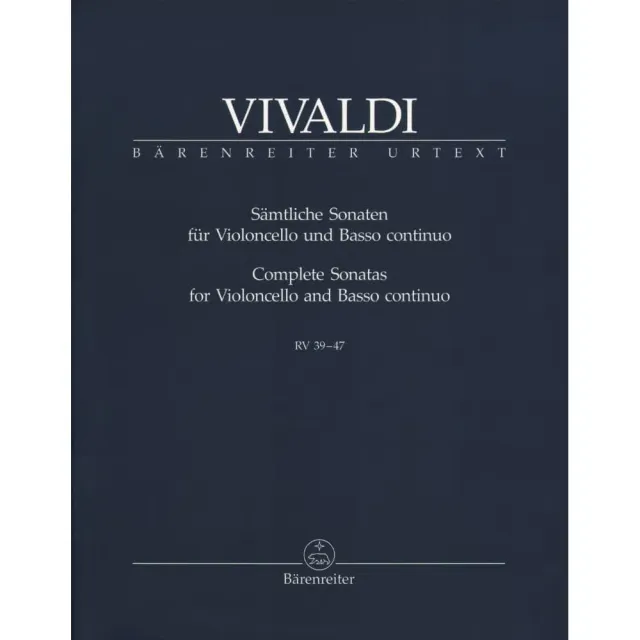 Bärenreiter Vivaldi Sonaten RV 39-47 Cellonoten Cello Continuo Urtext