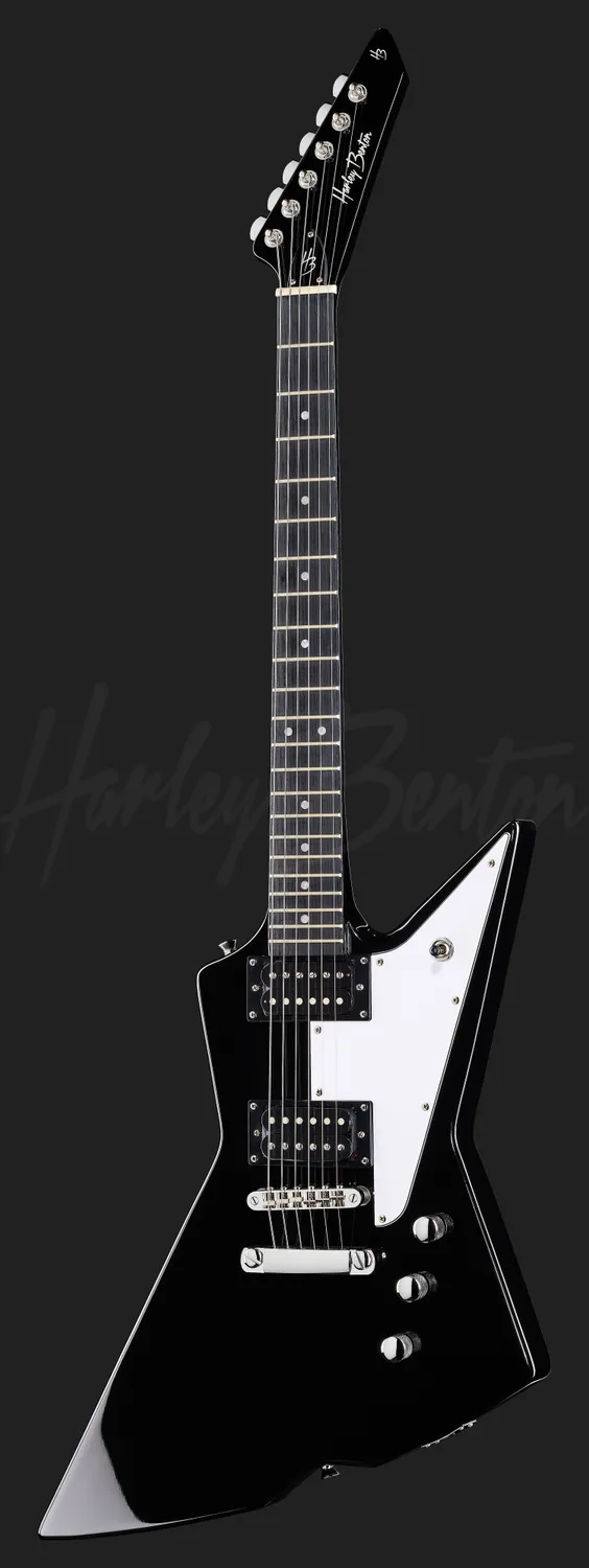 Harley Benton Extreme-76 BK E-Gitarre Schwarz Nyatoh