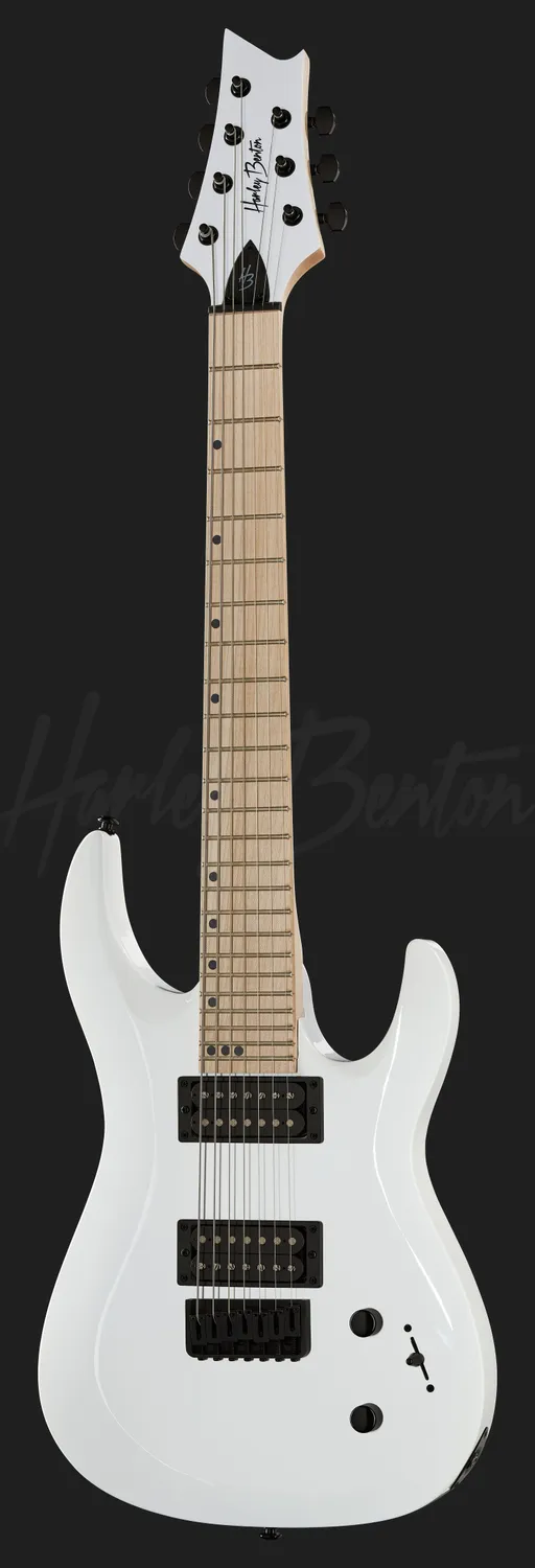 Harley Benton R-457MN E-Gitarre Weiß 7-saitig