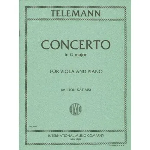 Telemann Konzert G-Dur Viola Noten Katims