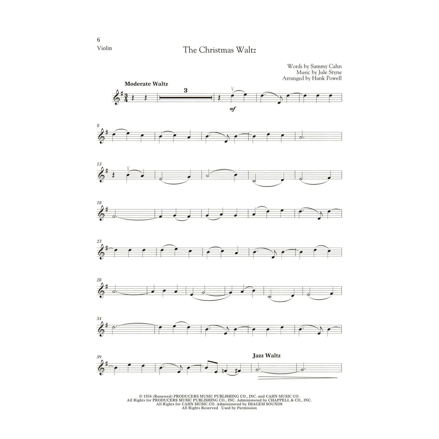 Hal Leonard Christmas Songs Violine Noten Klavier 12 Stücke