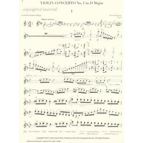 Shar Music Sevcik Paganini Konzert Nr.1 Noten Violine Urtext