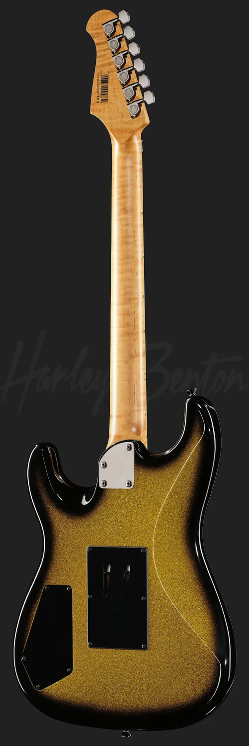 Harley Benton ST-80FR MN HH E-Gitarre Gold Sparkle