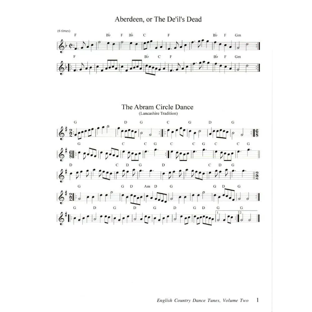 Barnes English Country Dance Tunes Vol. 2 Noten C-Instrument