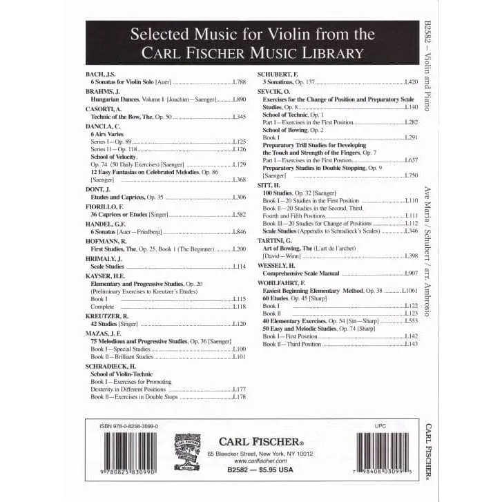 Schubert Ave Maria D 839 Violine Klavier Noten