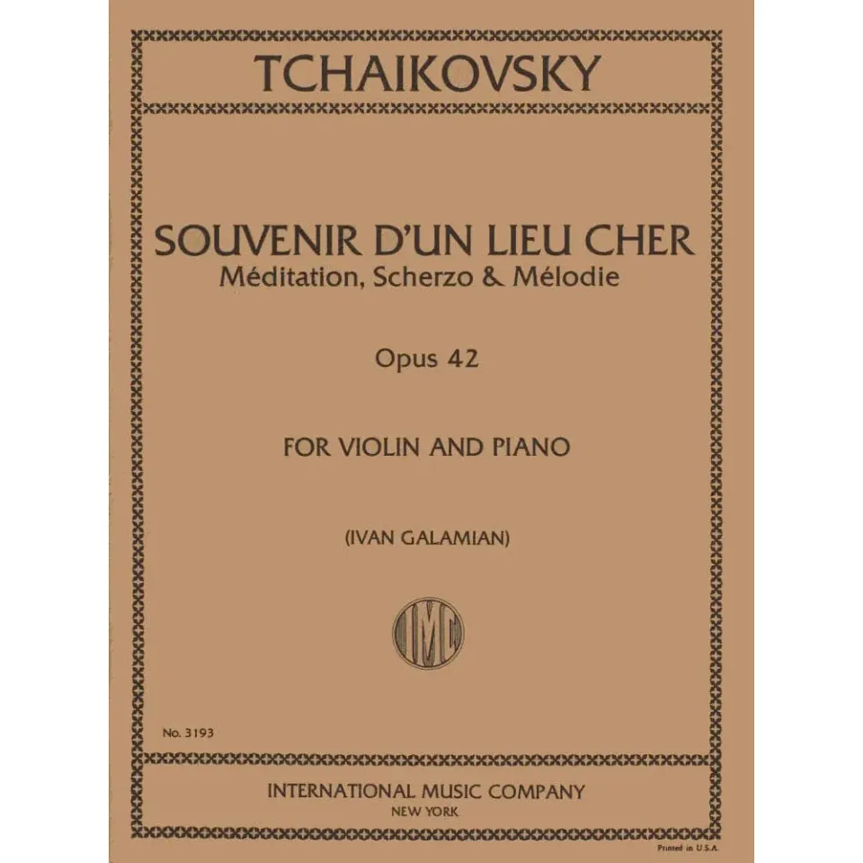 International Tschaikowski Op 42 Violin-Noten Galamian