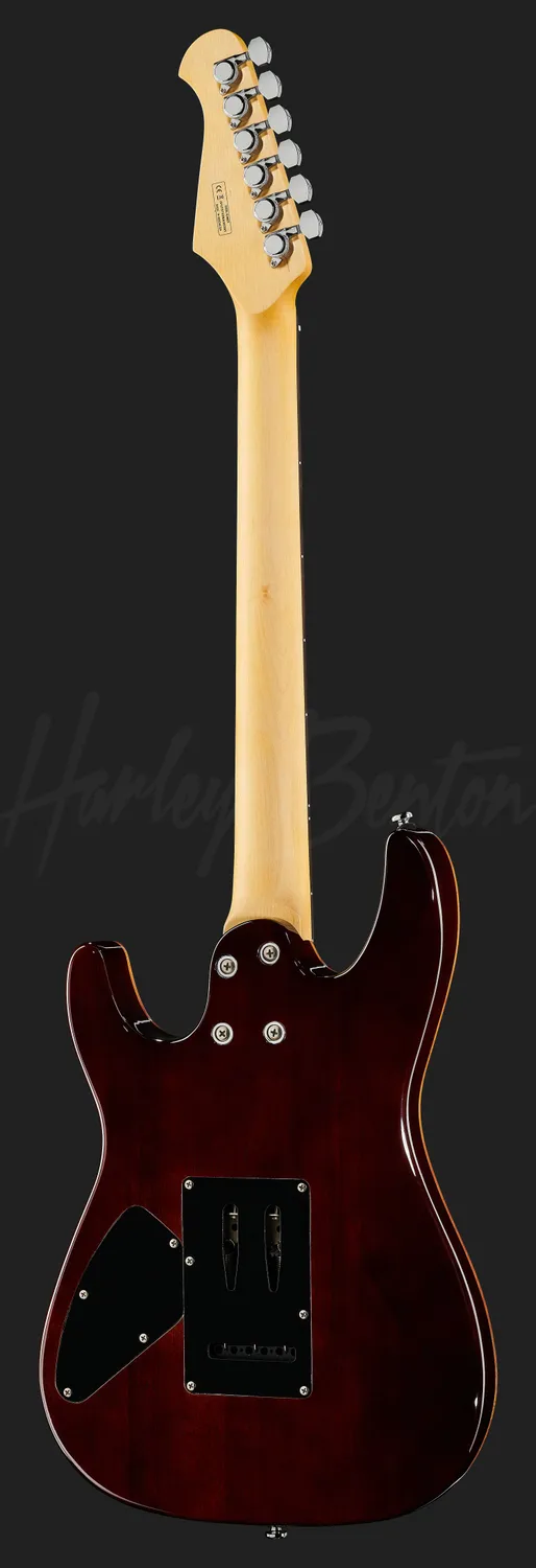 Harley Benton Progressive Fusion-III HH EB BK E-Gitarre schwarz