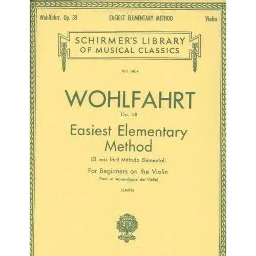 Schirmer Wohlfahrt Easiest Elementary Method Op 38 Violinschule Violine