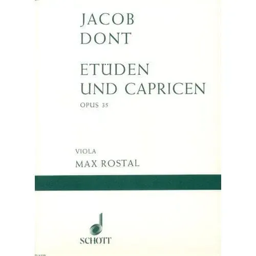 Dont 24 Etüden Op 35 Viola Noten Schott Rostal Solo
