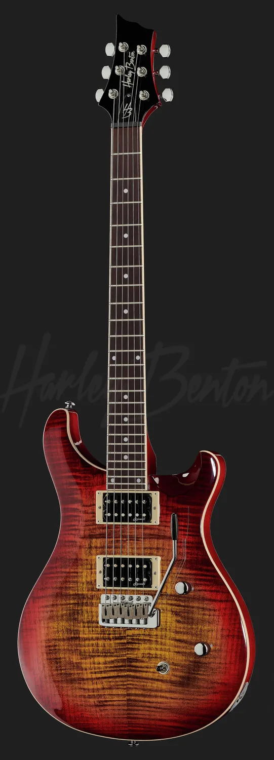 Harley Benton Deluxe CST-24T E-Gitarre Paradise Flame Tremolo