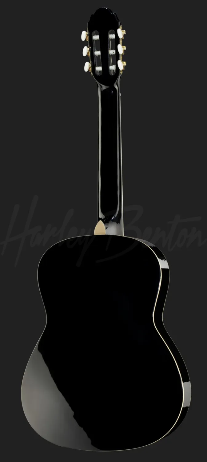 Harley Benton Santos CG200 BK Konzertgitarre Schwarz Nylon