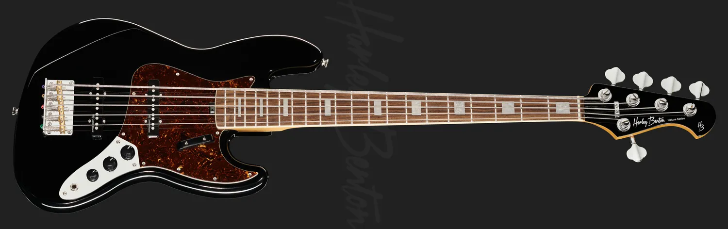 Harley Benton MV-5JB Black E-Bass 5-saitig Alnico