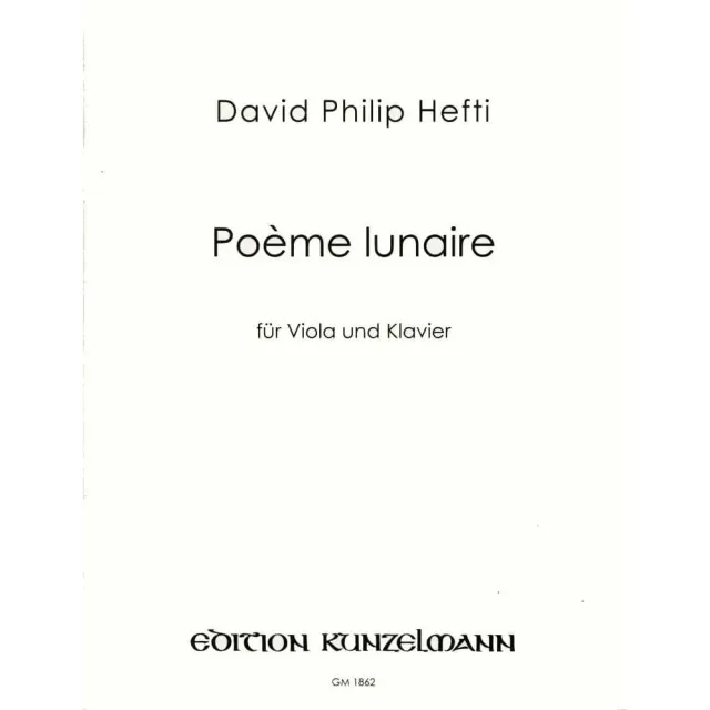 Hefti Poeme Lunaire Bratschennoten Viola Klavier Kunzelmann