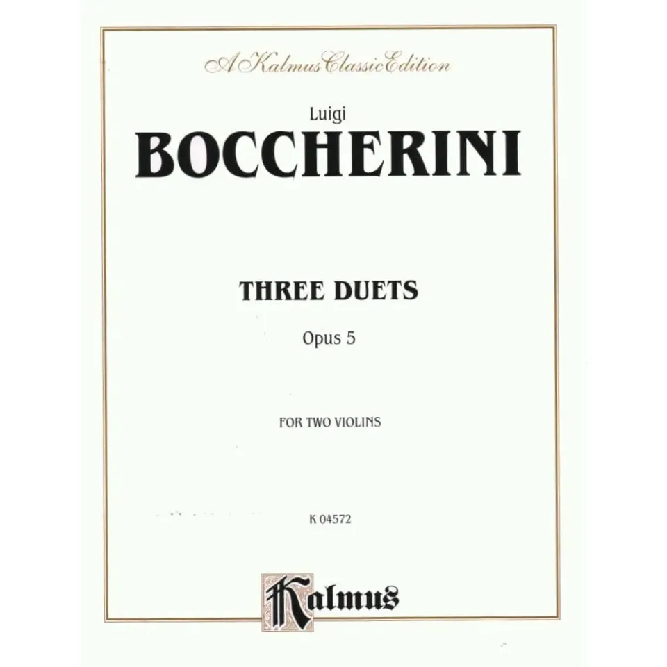 Kalmus Boccherini 3 Duets Op 5 Violinennoten 2 Violinen