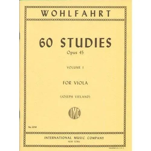 Wohlfahrt 60 Etüden Op.45 Bd.1 Viola Noten