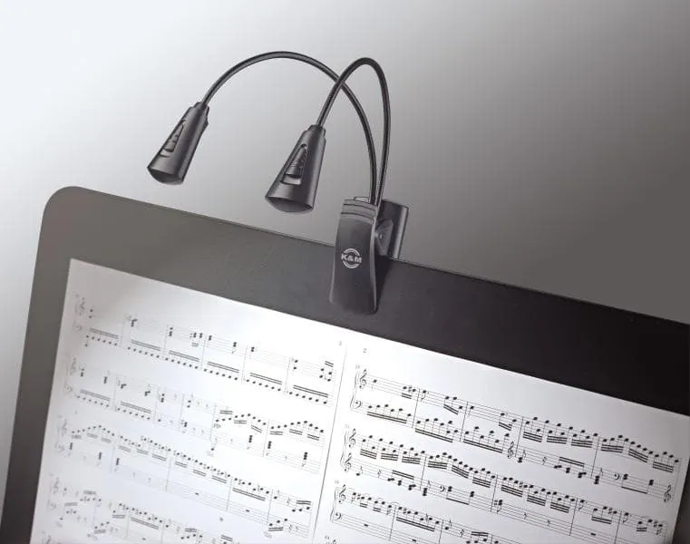 K&M Double 2-LED FlexLight Notenleuchte schwarz