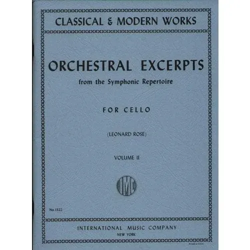 International Orchestral Excerpts Cello Vol 2 Noten Rose Stutch