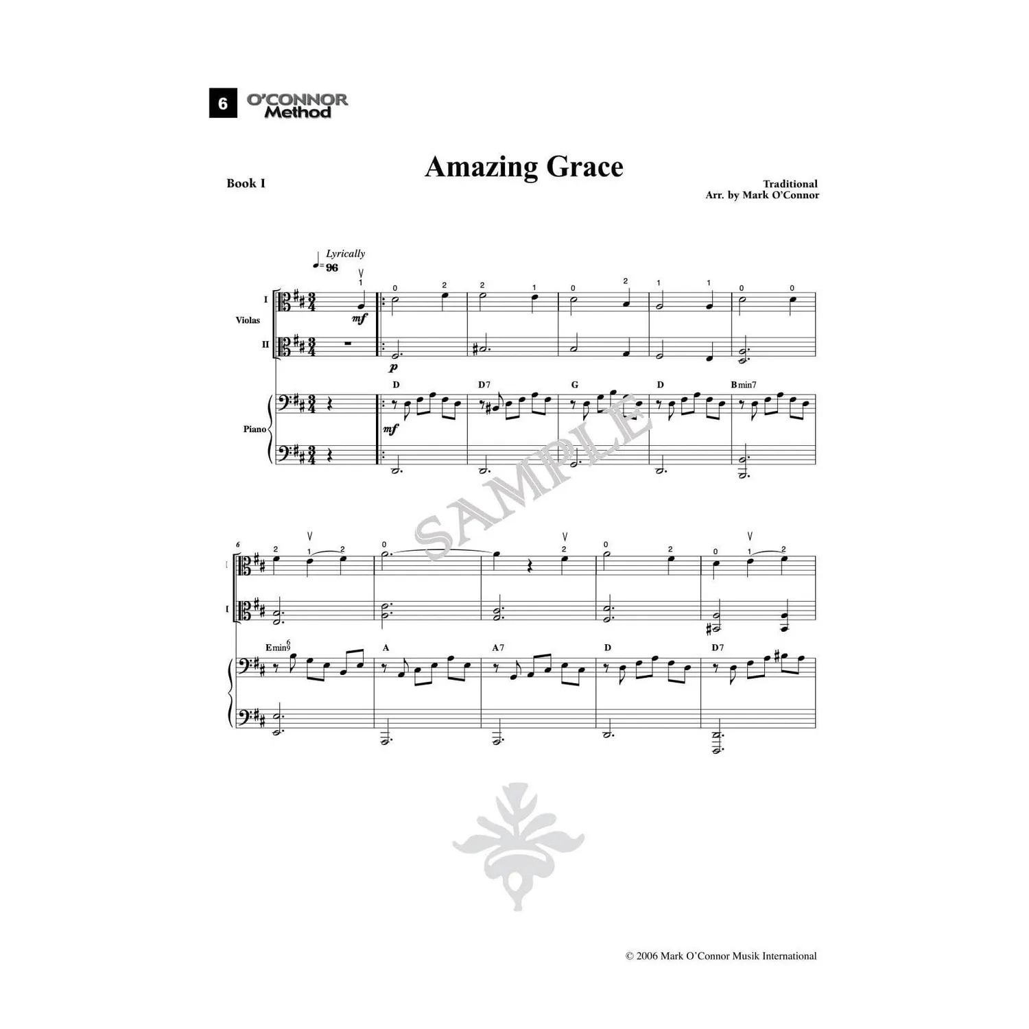 O'Connor Viola Schule Heft I Klavierbegleitung Download