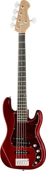 Harley Benton PJ-5 HTR E-Bass Trans Red 5-saitig Split-Coil