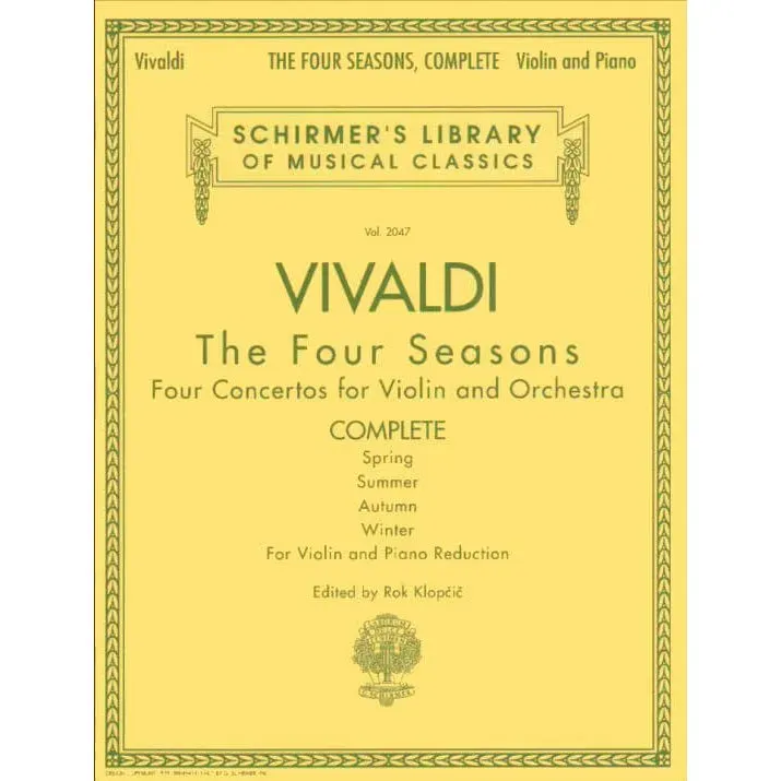 Schirmer Vivaldi Vier Jahreszeiten Violine Klavier Komplett