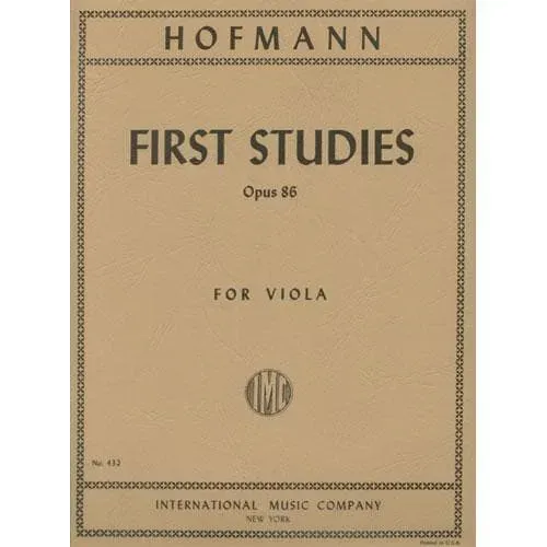 Hofmann First Studies Op 86 Viola Noten solo International
