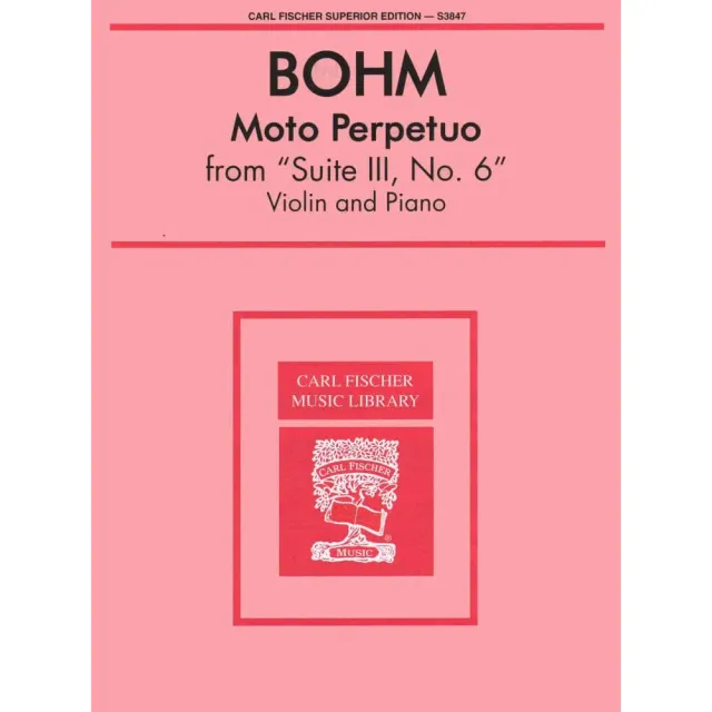 Böhm Moto Perpetuo Suite III Nr.6 Geigennoten Violine-Klavier
