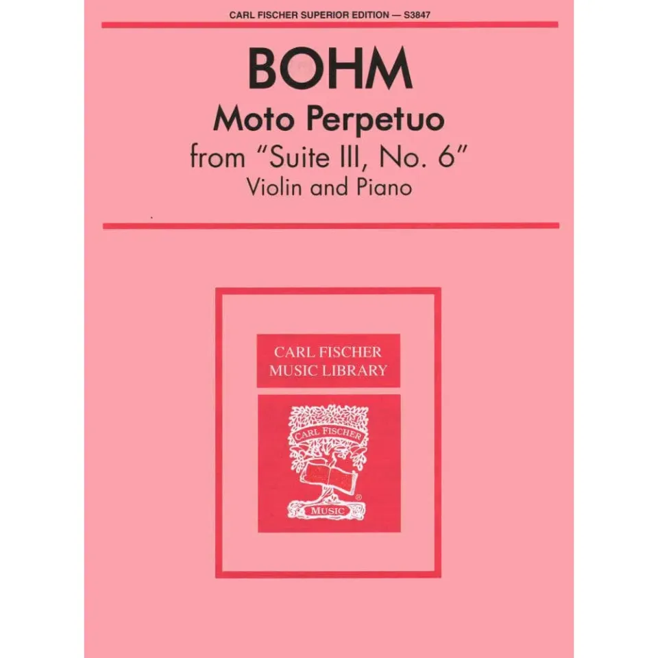 Böhm Moto Perpetuo Suite III Nr.6 Geigennoten Violine-Klavier