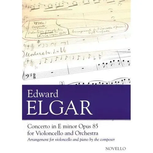Novello Elgar Konzert e-moll Op 85 Cellonoten Cello Klavier