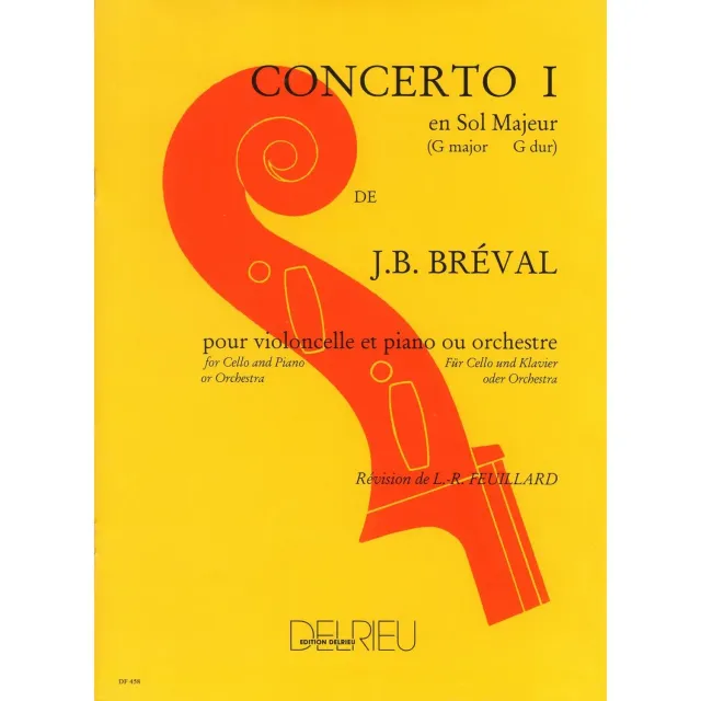 Breval Concerto Nr 1 G-Dur Op 17 Cellonoten Klavier Feuillard