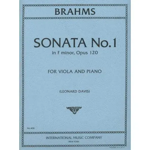 Brahms Sonate Nr. 1 f-moll Op. 120 Bratschennoten Klavier