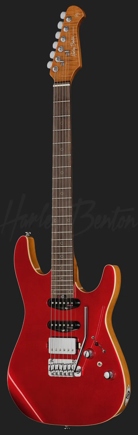 Harley Benton Fusion-IV HSS E-Gitarre Rot