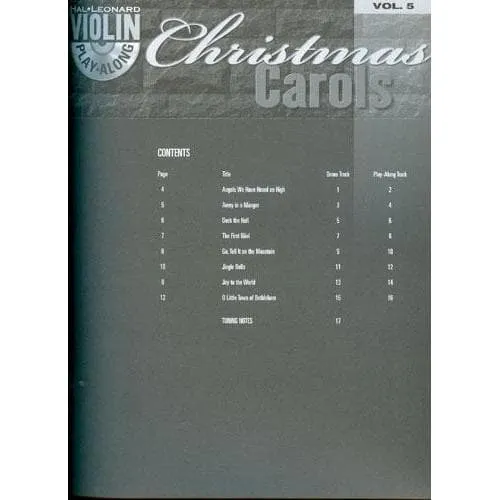 Hal Leonard Violin Play-Along 5 Christmas Carols Noten Audio