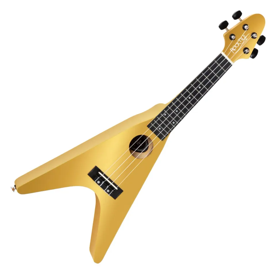 Rocktile FV-04 GD Sopran-Ukulele gold Heavy-Design