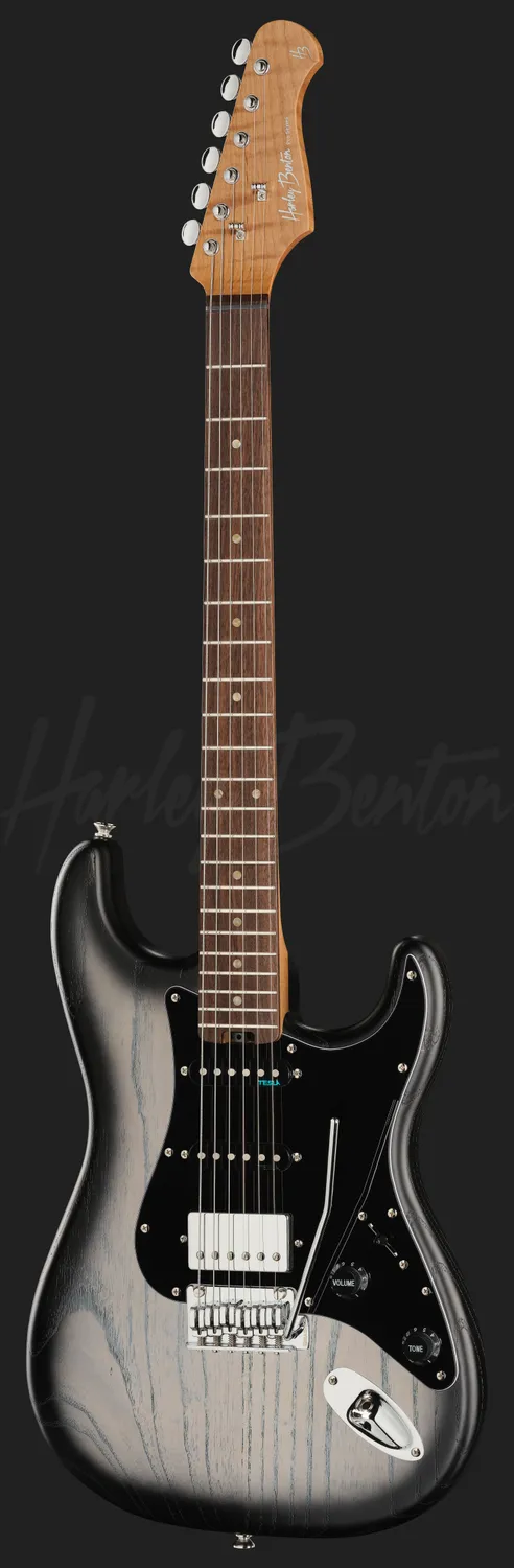 Harley Benton Deluxe ST-Modern Plus HSS E-Gitarre Silver Blast