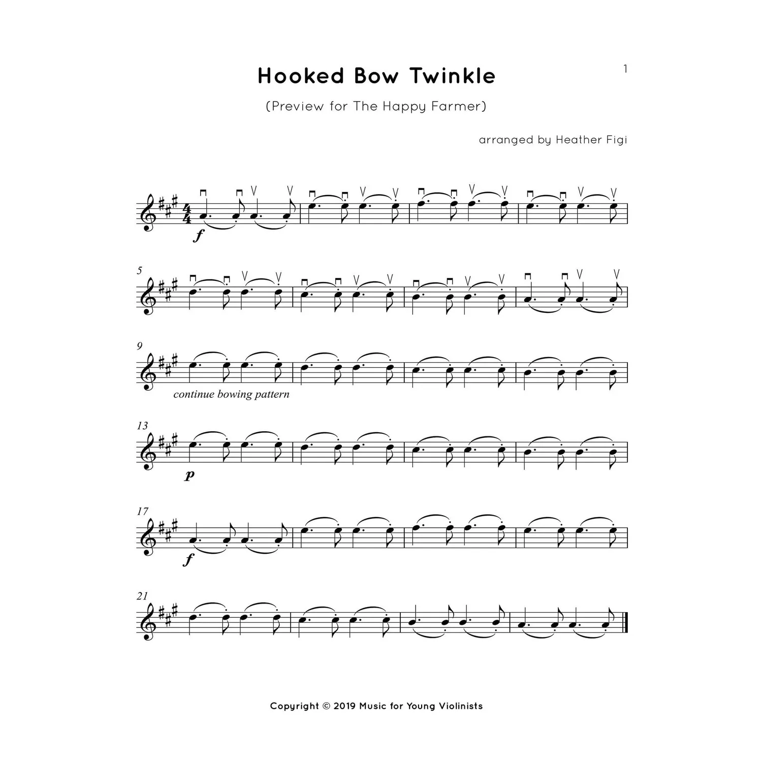 Figi 21 Twinkles Solo-Violine Noten PDF-Download 22 Seiten