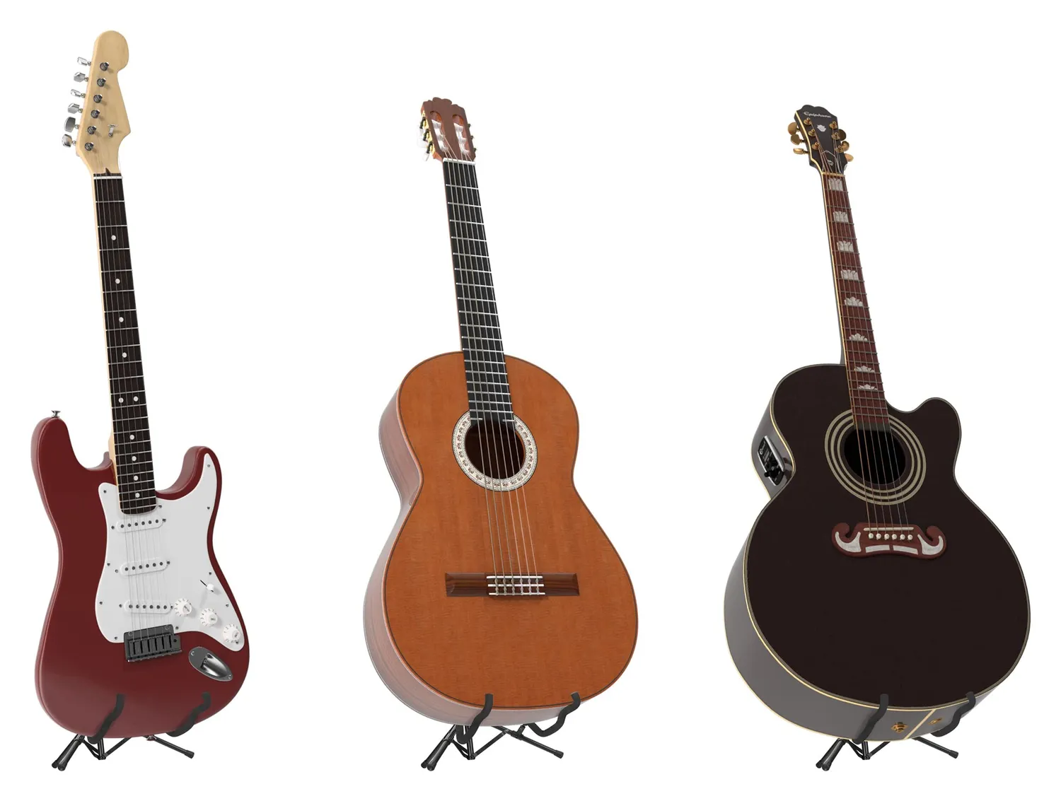 Rocktile GST-01 Gitarrenständer Schwarz universal