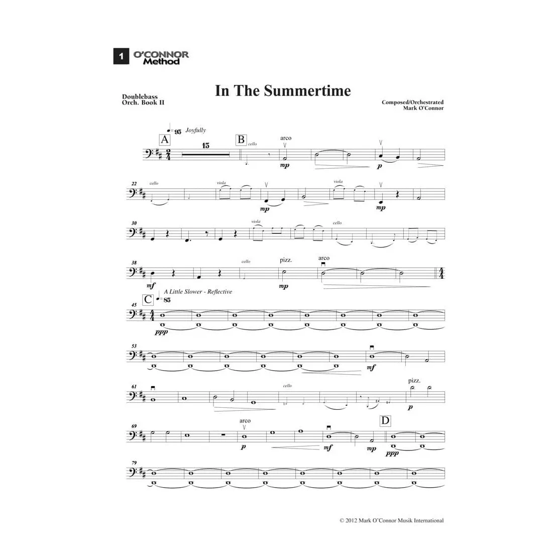 OConnor Method Orchestra Book II Kontrabassnoten Bass