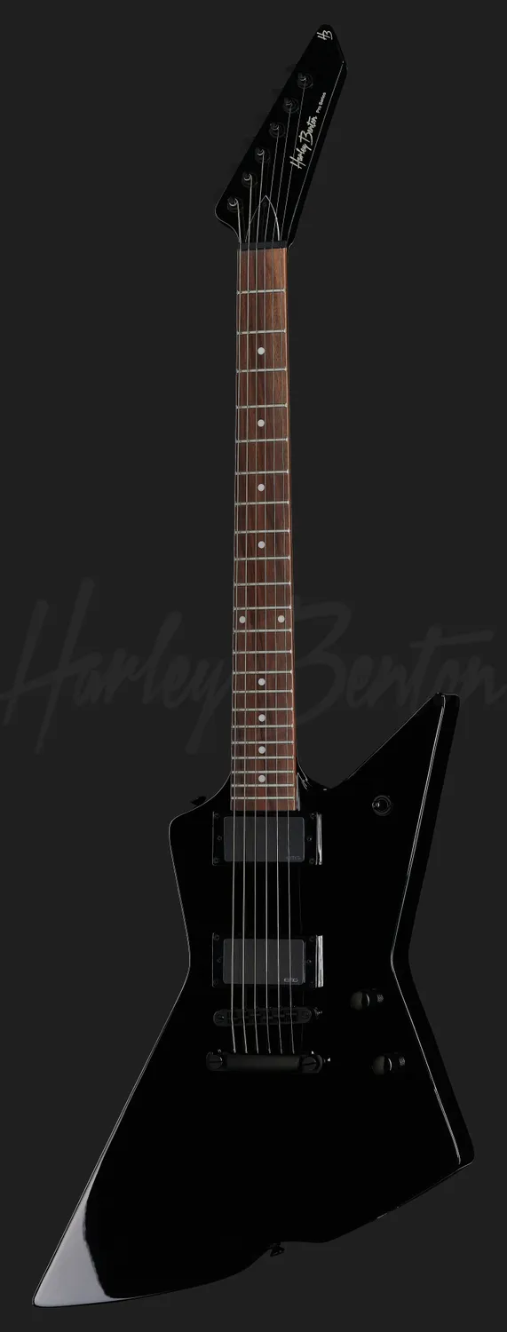 Harley Benton EX-84 Modern EMG E-Gitarre Schwarz aktiv