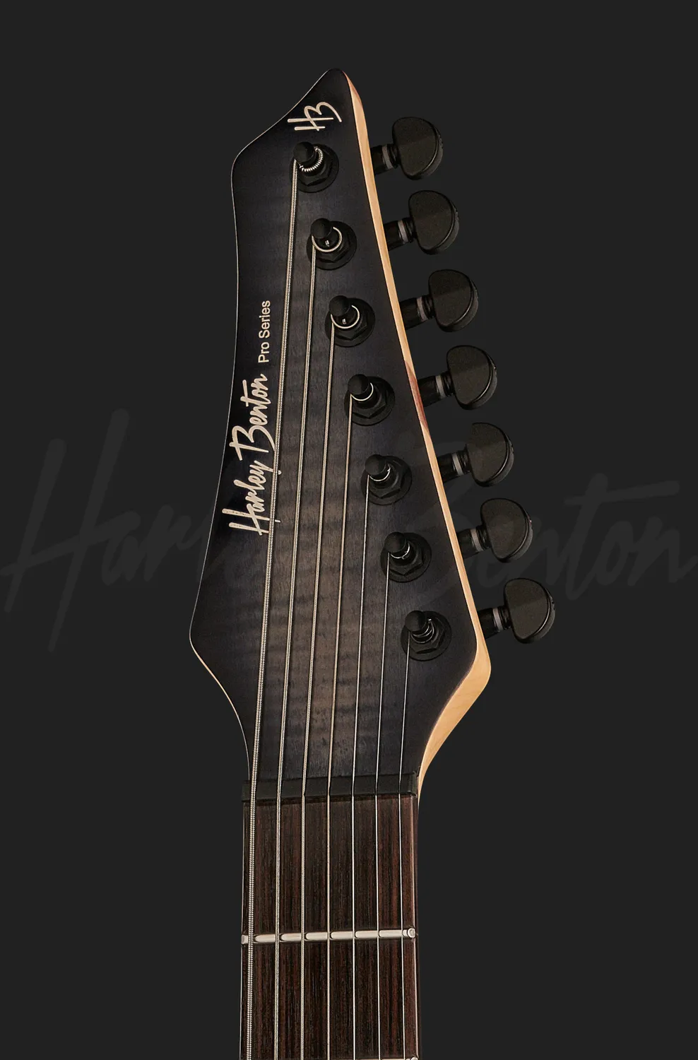Harley Benton Amarok-7 7-Saiter E-Gitarre Flame Burst EMG