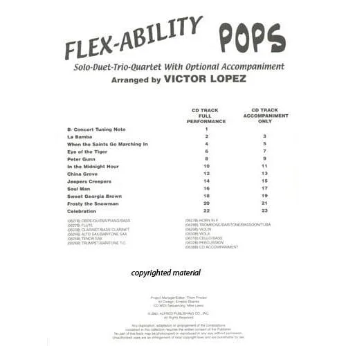 Shar Music Victor Lopez Flex Ability Pops CD Begleitung Noten