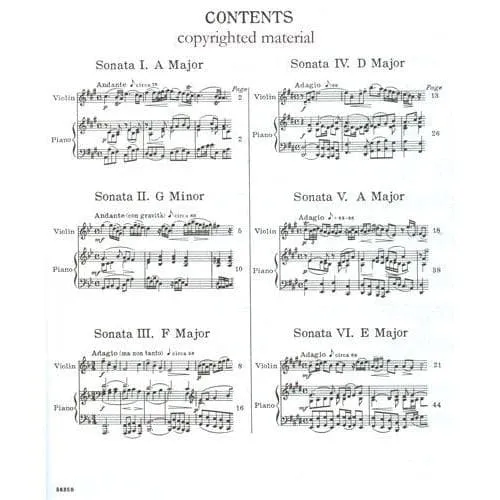 Händel Sechs Sonaten Violine Klavier G Schirmer