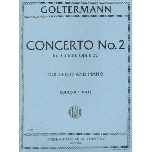 International Goltermann Konzert Nr 2 d-moll Op 30 Cello Noten