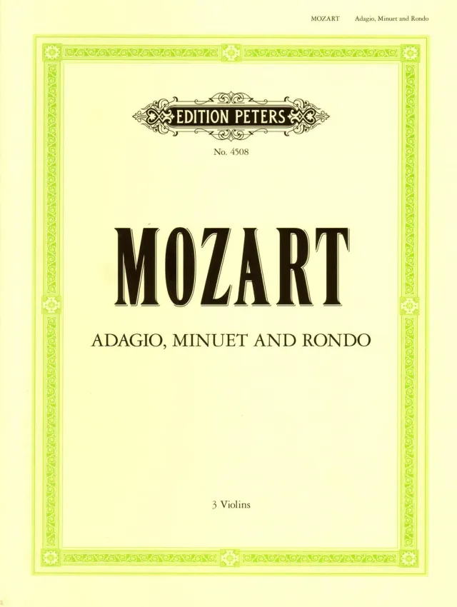 Mozart Adagio K 356 Trio-Noten drei Violinen Peters