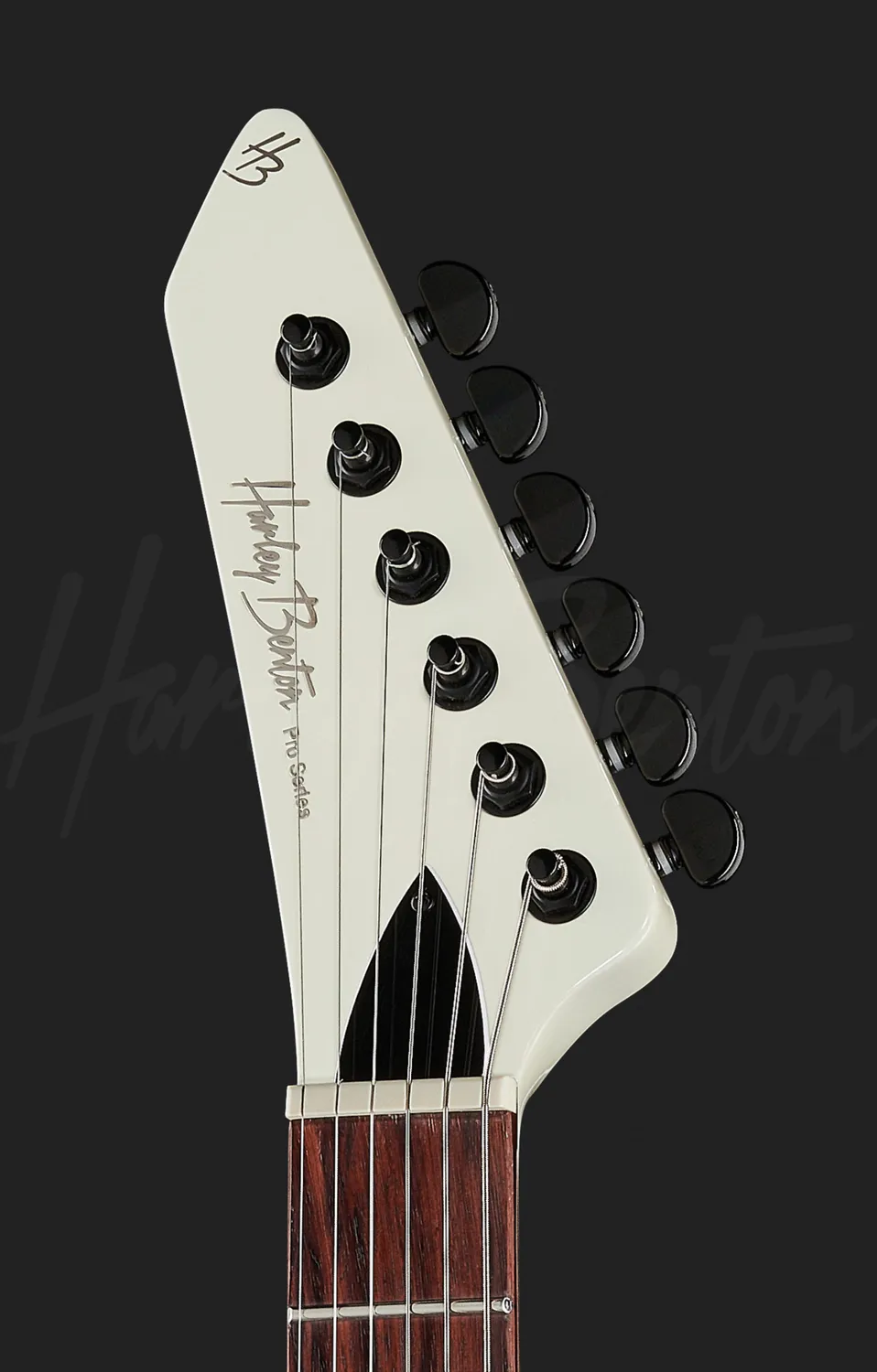 Harley Benton EX-84 Modern E-Gitarre Linkshänder Weiß