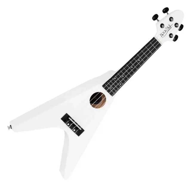 Rocktile FV-04 WH Sopran-Ukulele weiß Heavy-Design