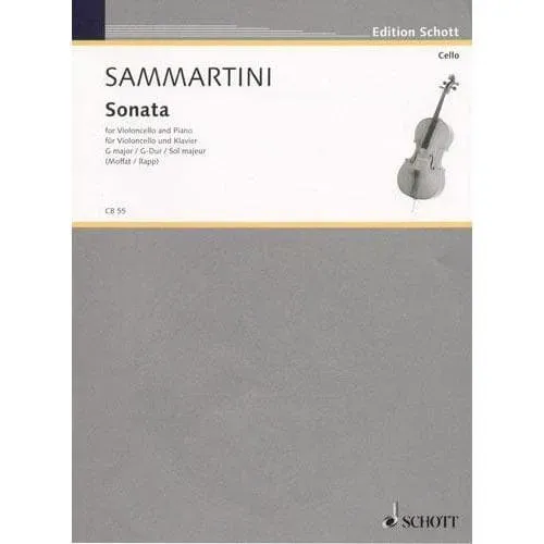 Berteau Sonate G-Dur Cellonoten Cello Klavier Schott Moffat