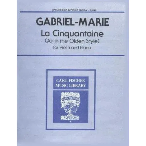 Carl Fischer La Cinquantaine Noten Violine Klavier