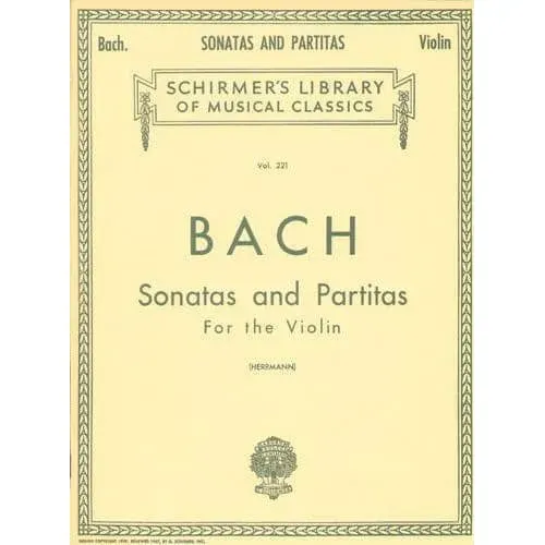 Bach BWV 1001-1006 Violinenoten Herrmann Schirmer